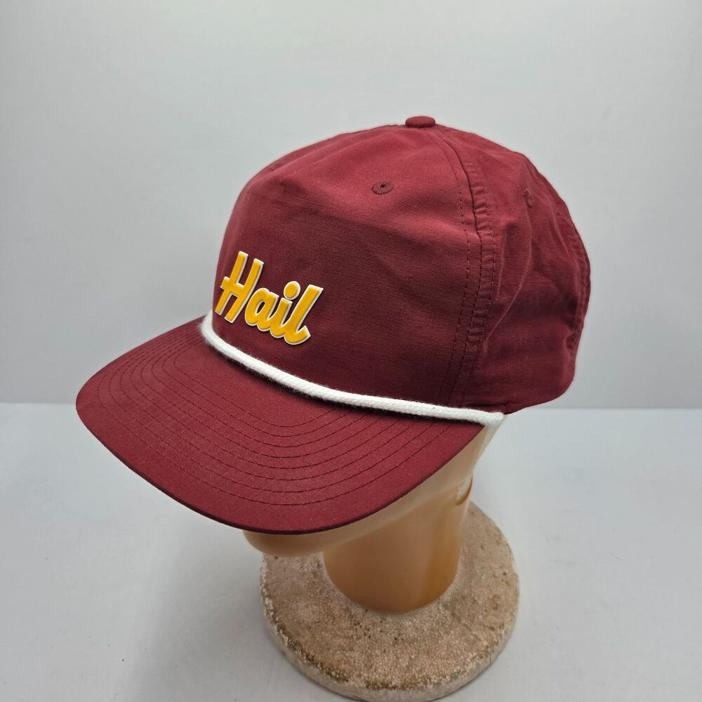 Washington Commanders Hail Rope Snapback Hat Maroon Red Gold Yellow Richardson